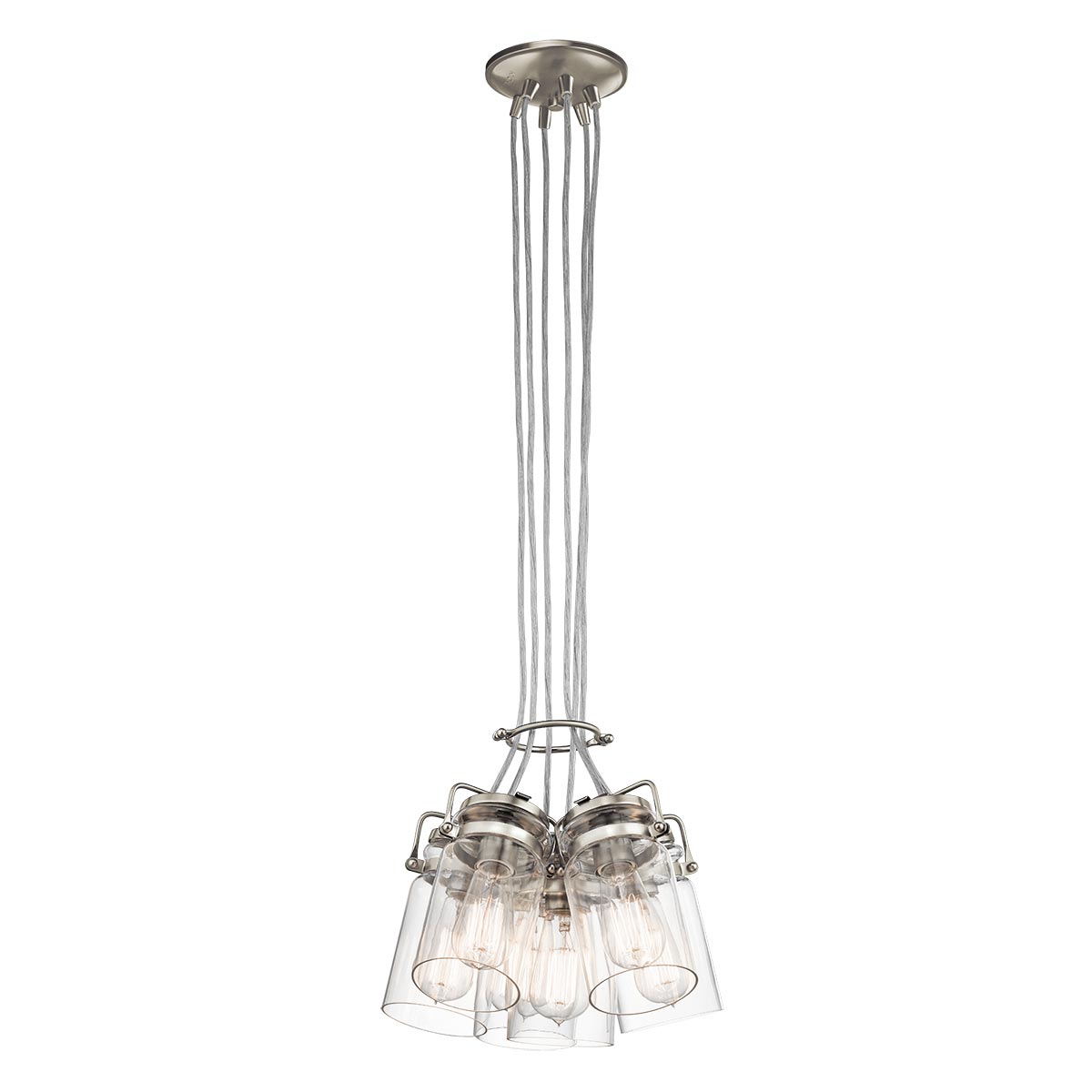Kichler Pendant from the Brinley range. Brinley 6 Light Pendant Product Code = KL-BRINLEY6-NI