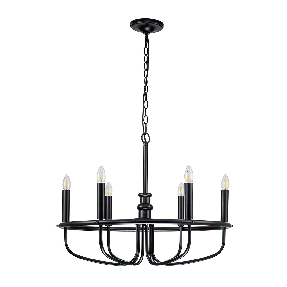 Kichler Chandelier from the Capitol Hill range. Capitol Hill 6lt Chandelier Product Code = KL-CAPITOL-HILL6-BLK