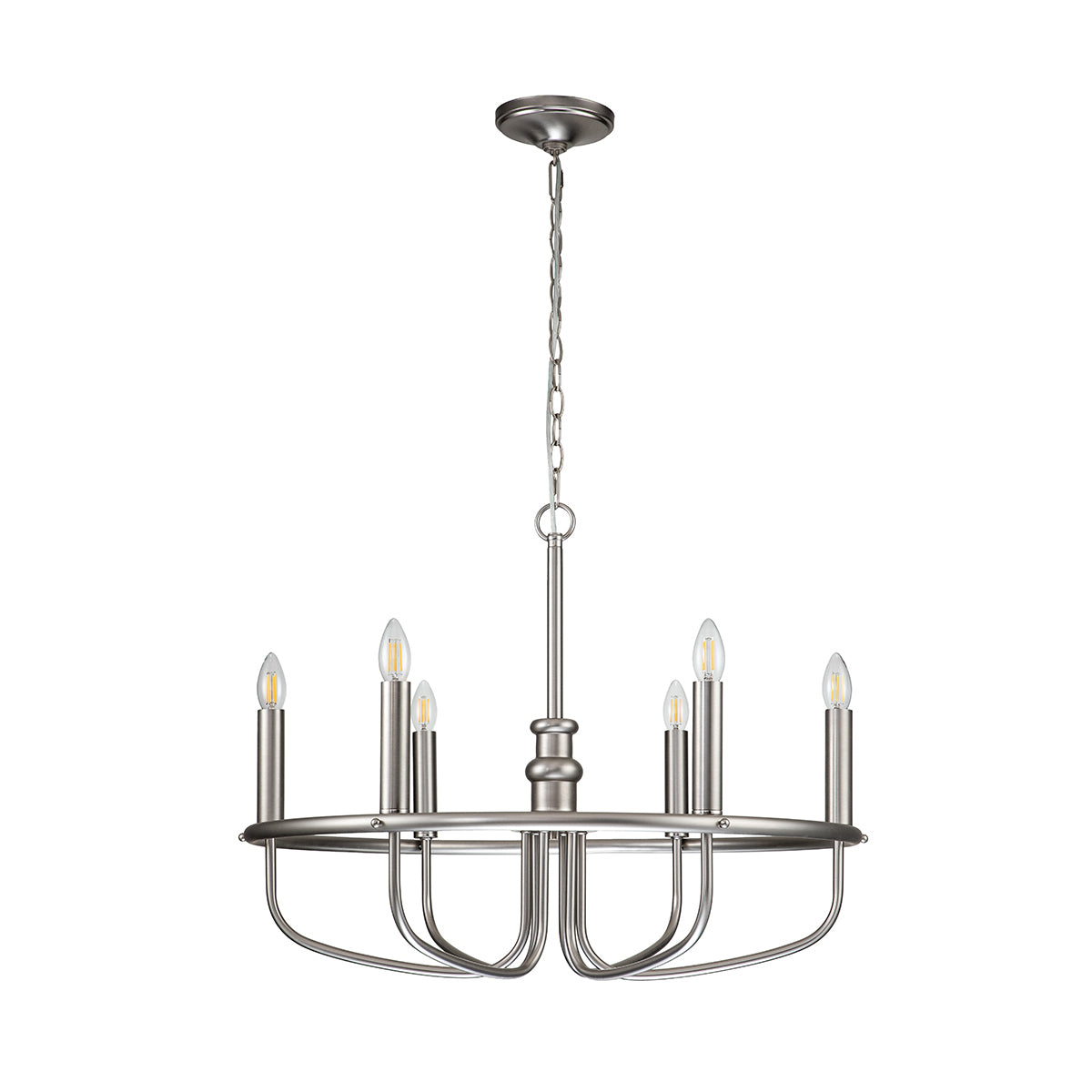 Kichler Chandelier from the Capitol Hill range. Capitol Hill 6lt Chandelier Product Code = KL-CAPITOL-HILL6-BN