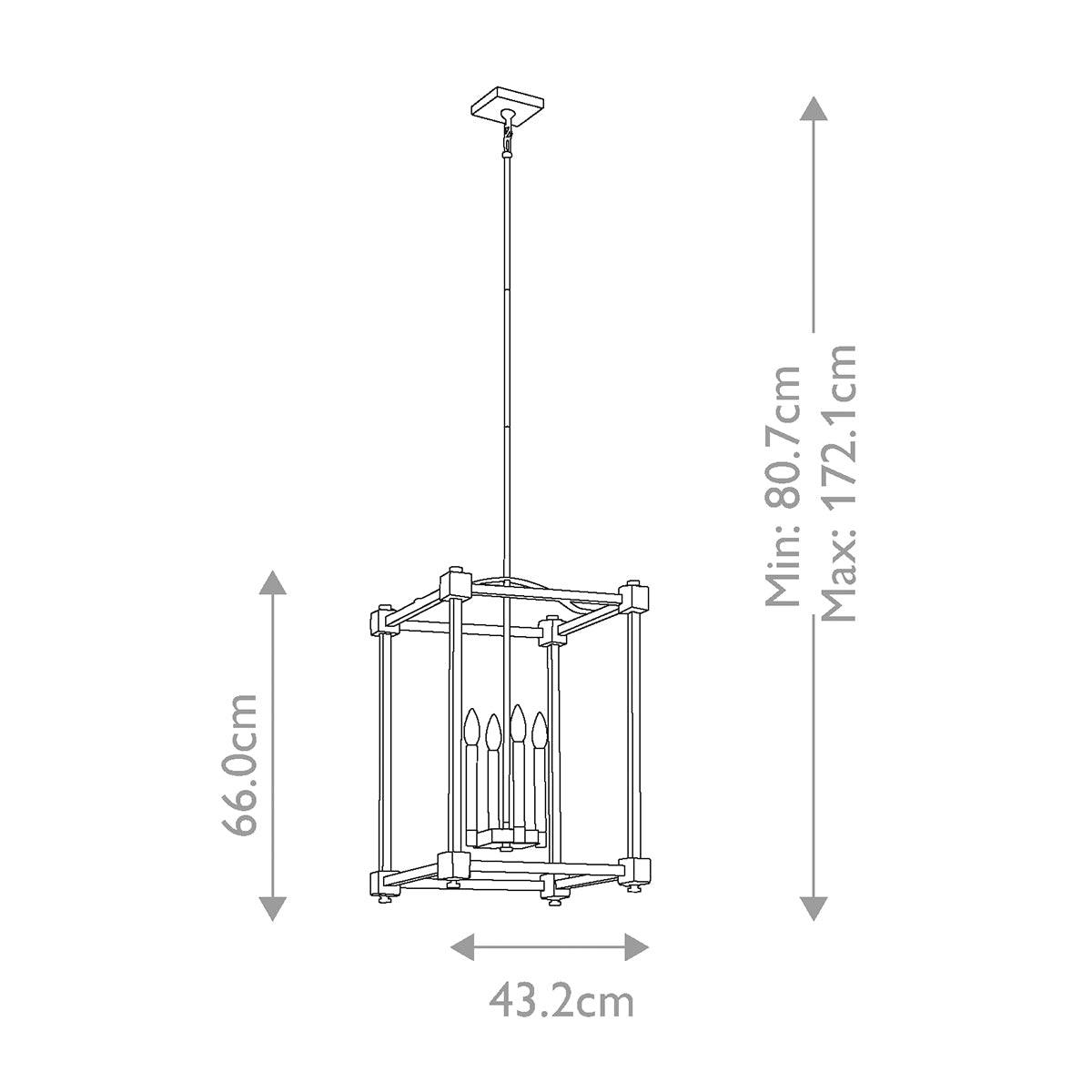 Kichler Pendant from the Cayden range. Cayden 4 Light Large Pendant Product Code = KL-CAYDEN-P-L