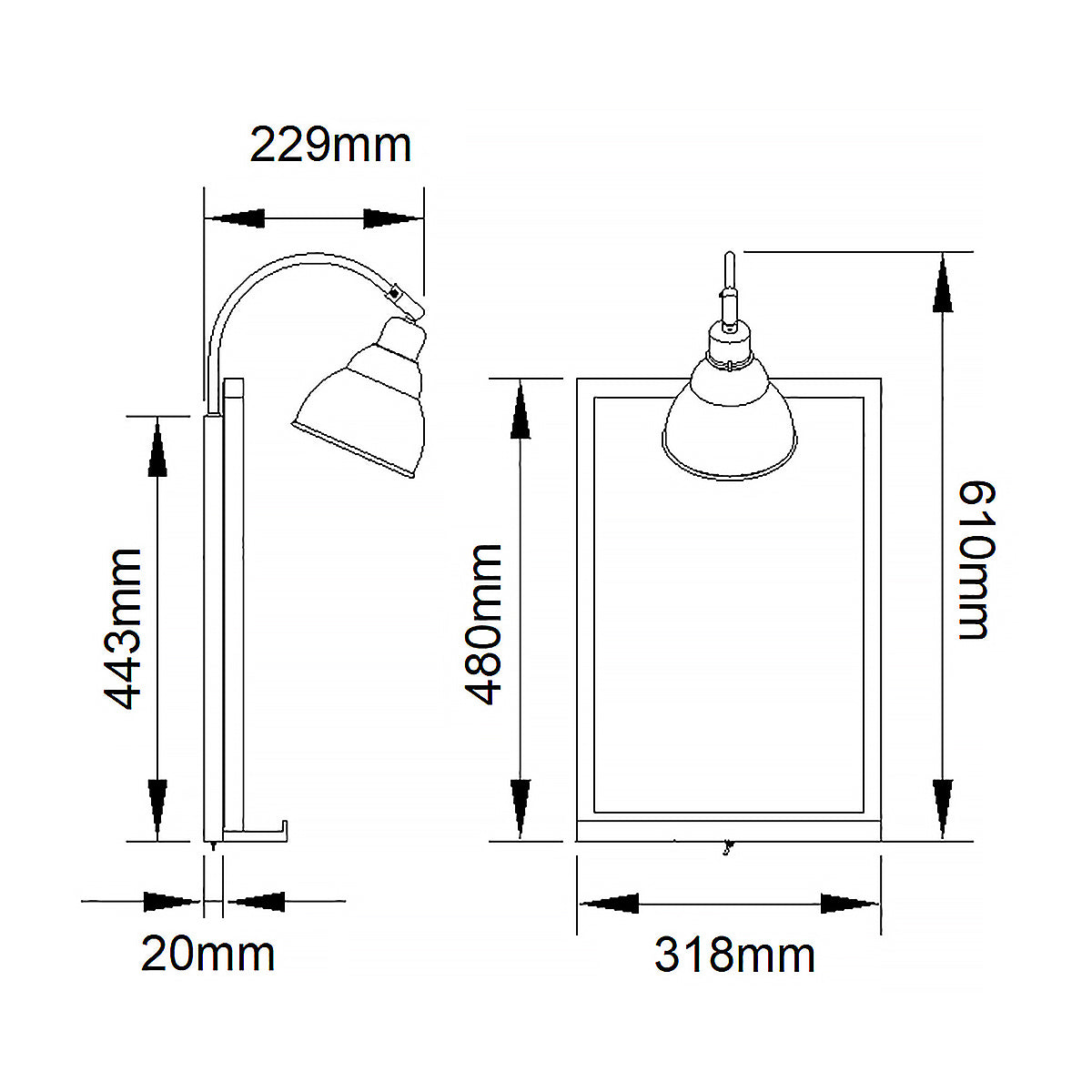 Kichler Wall Light from the Chalkboard range. Chalkboard 1 Light Wall Light Product Code = KL-CHALKBOARD-WL