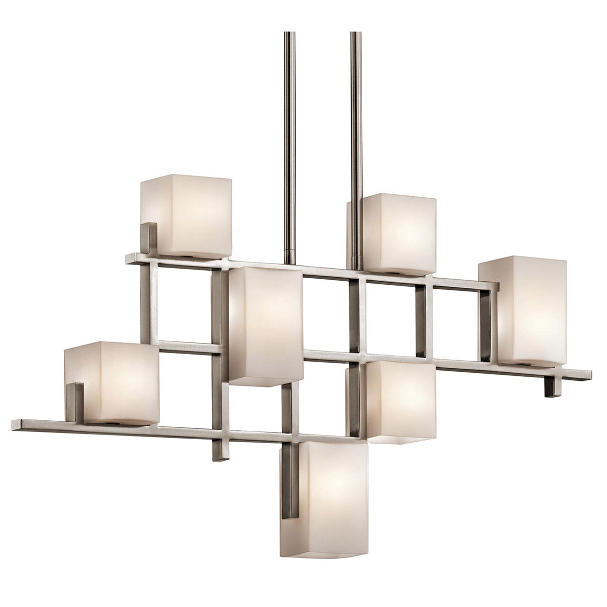 Kichler Chandelier from the City Lights range. City Lights 7 Light Linear Chandelier Product Code = KL-CITY-LIGHTS7B