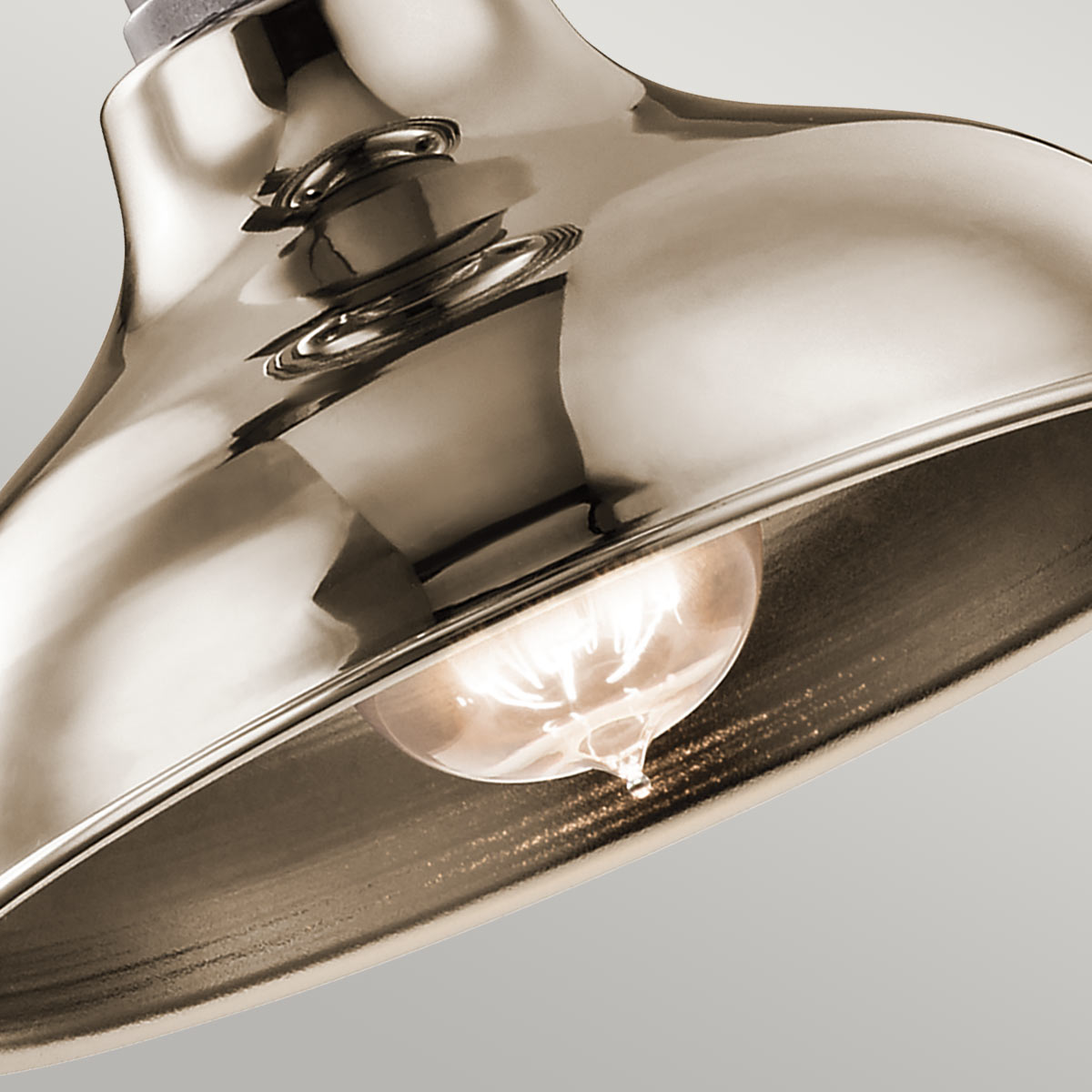 Kichler Pendant from the Cobson range. Cobson 1 Light Mini Pendant - Polished Nickel Product Code = KL-COBSON-MP-PN