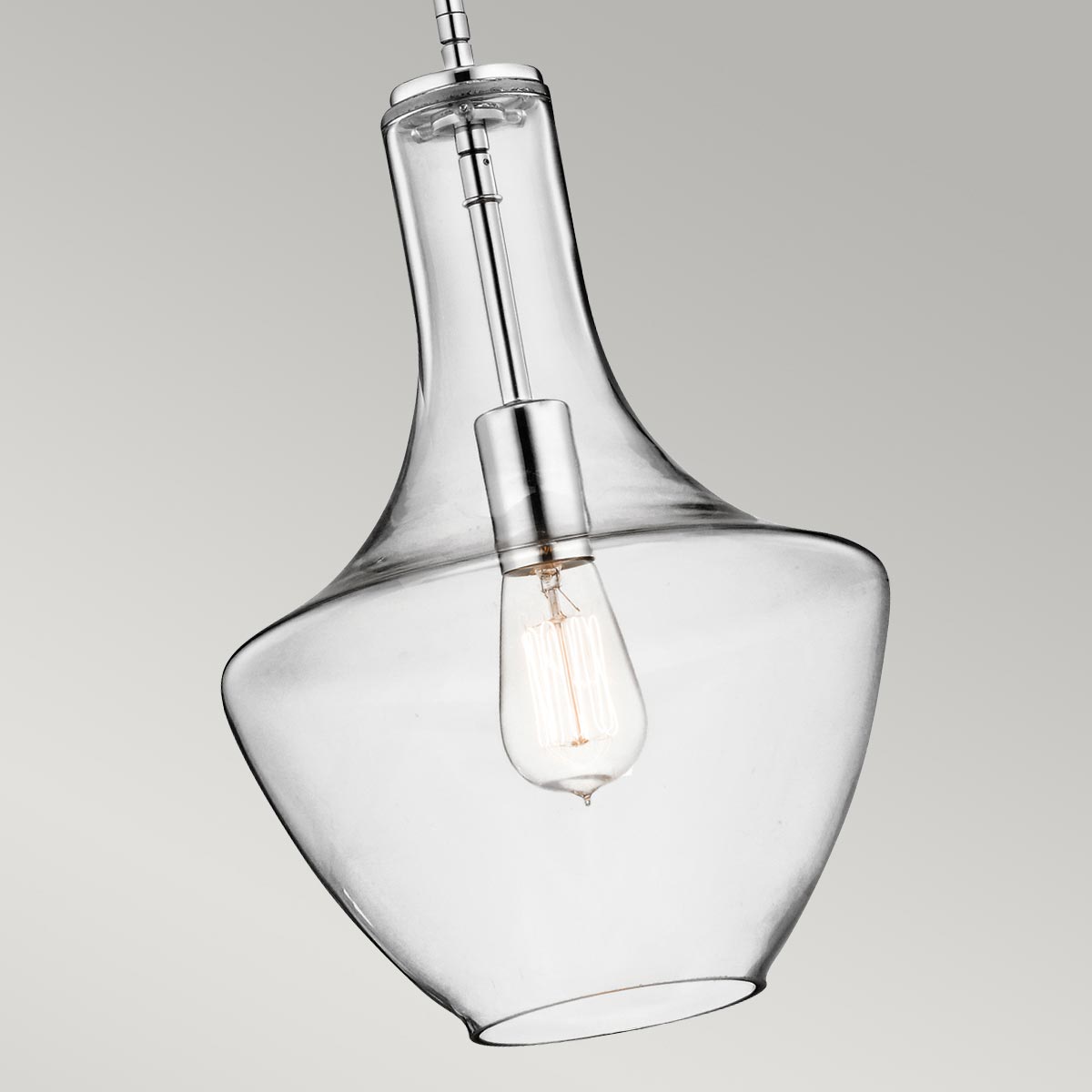 Kichler Pendant from the Everly range. Everly 1 Light Small Pendant Product Code = KL-EVERLY-P-S-CH