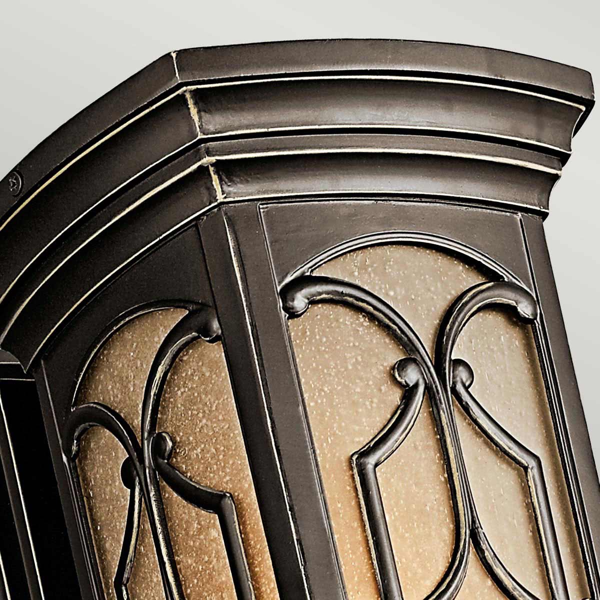 Kichler Outdoor Wall Light from the Franceasi range. Franceasi 1 Light Medium Wall Lantern Product Code = KL-FRANCEASI-M