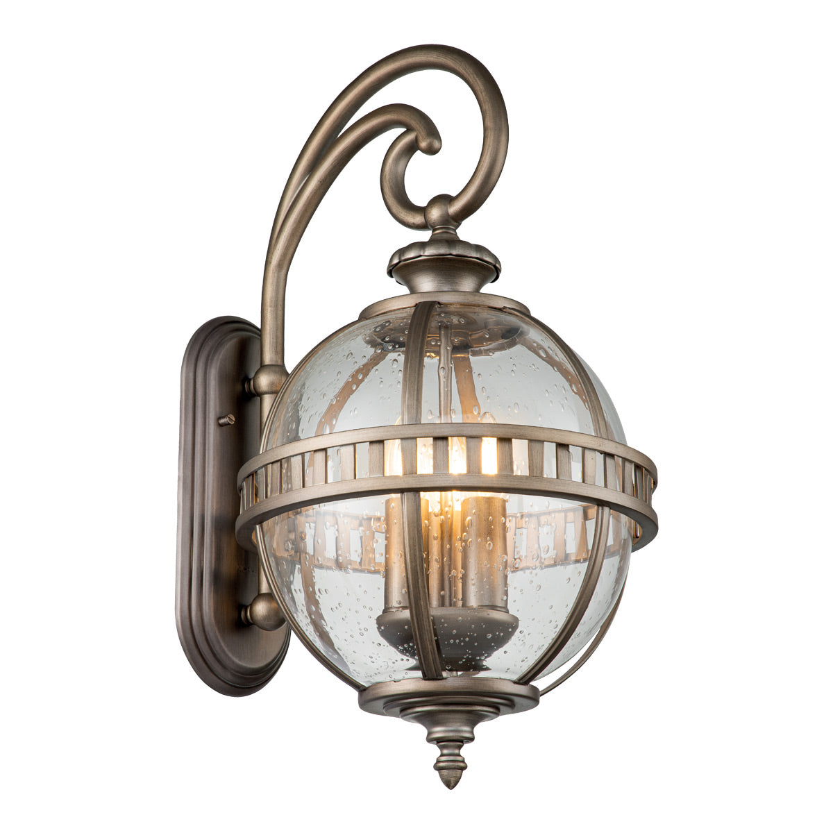 Kichler Outdoor Wall Light from the Halleron range. Halleron 3 Light Wall Lantern Product Code = KL-HALLERON-2M-BU