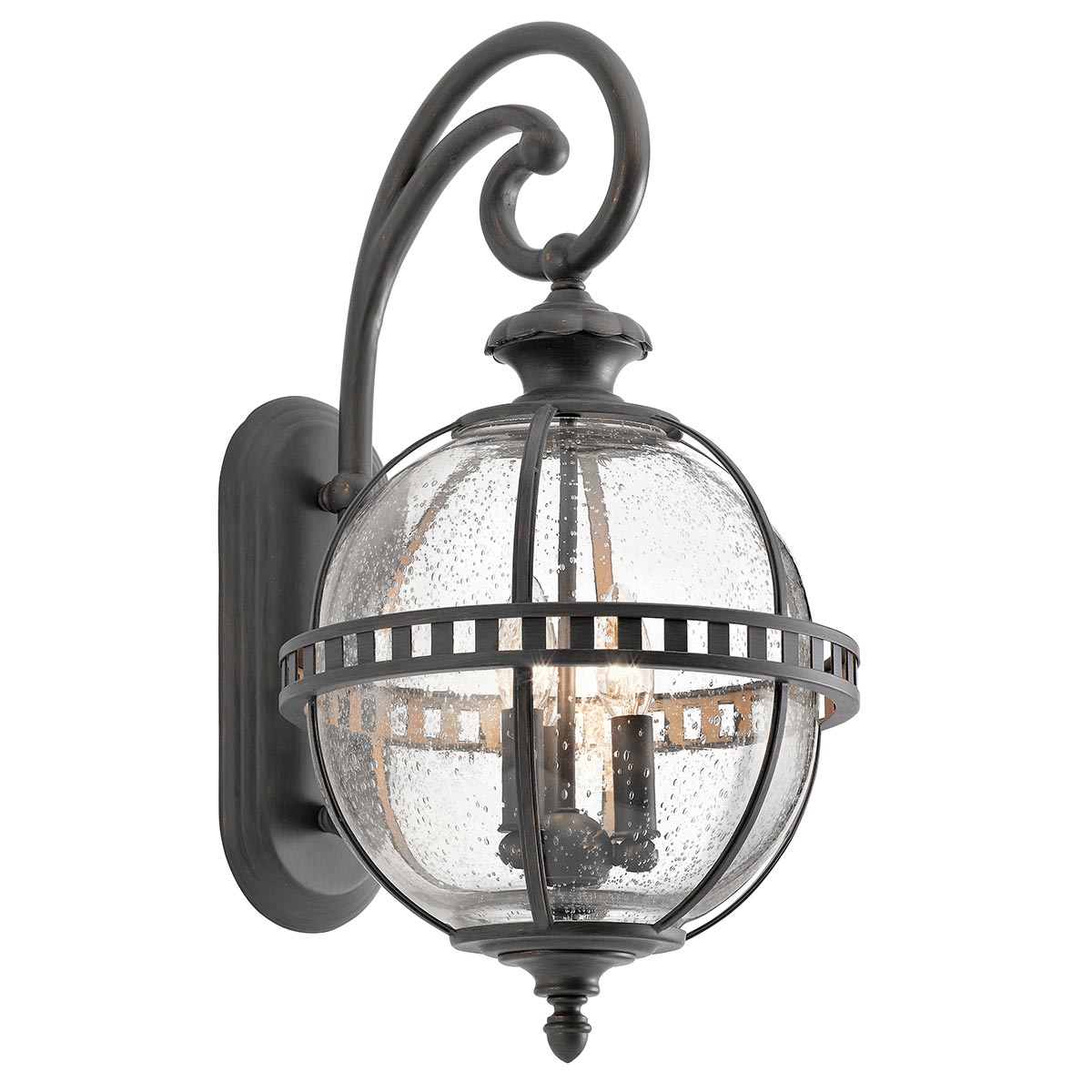 Kichler Outdoor Wall Light from the Halleron range. Halleron 3 Light Wall Lantern Product Code = KL-HALLERON-2M