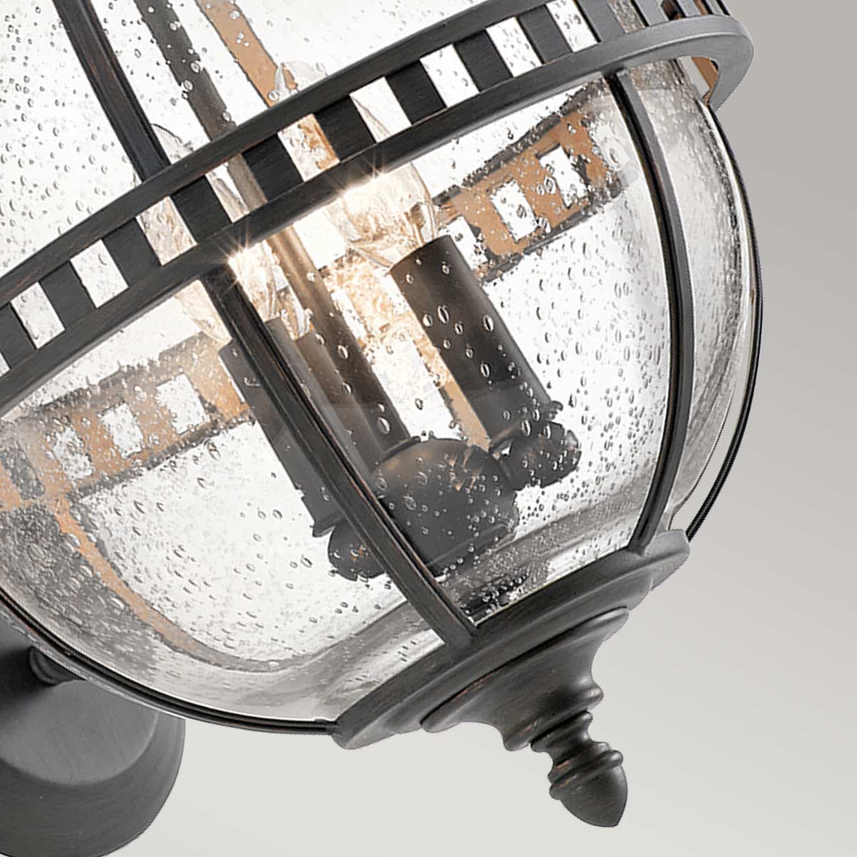 Kichler Outdoor Wall Light from the Halleron range. Halleron 3 Light Wall Lantern Product Code = KL-HALLERON-2M