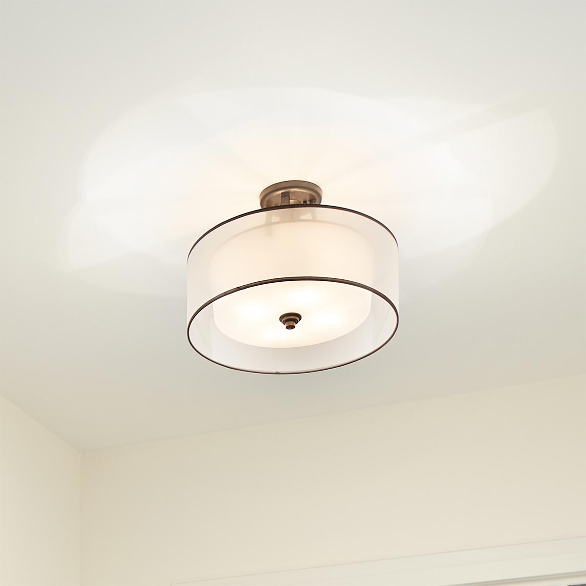 Kichler Ceiling Semi-Flush from the Lacey range. Lacey 4 Light Semi-Flush Product Code = KL-LACEY-SFM-MB