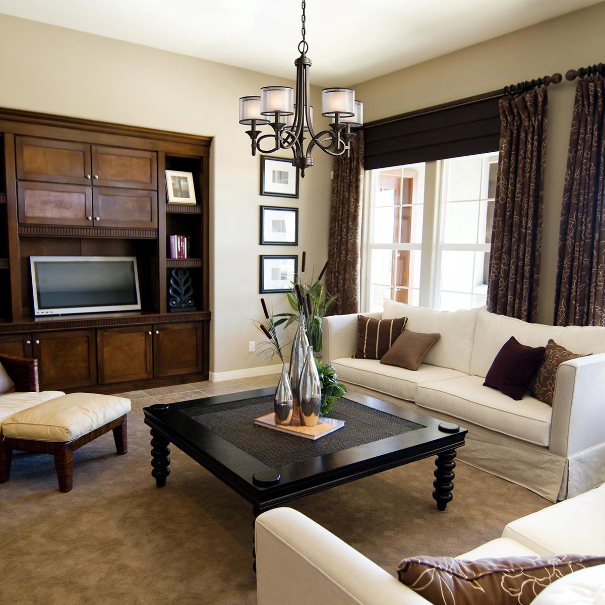 Kichler Chandelier from the Lacey range. Lacey 5 Light Chandelier Product Code = KL-LACEY5-MB