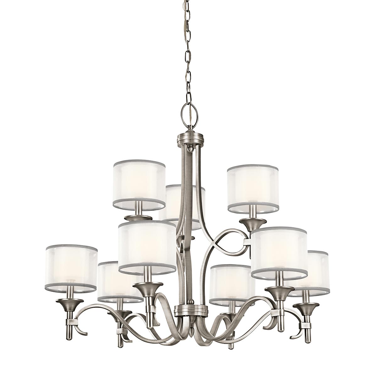 Kichler Chandelier from the Lacey range. Lacey 9 Light Chandelier Product Code = KL-LACEY9-AP
