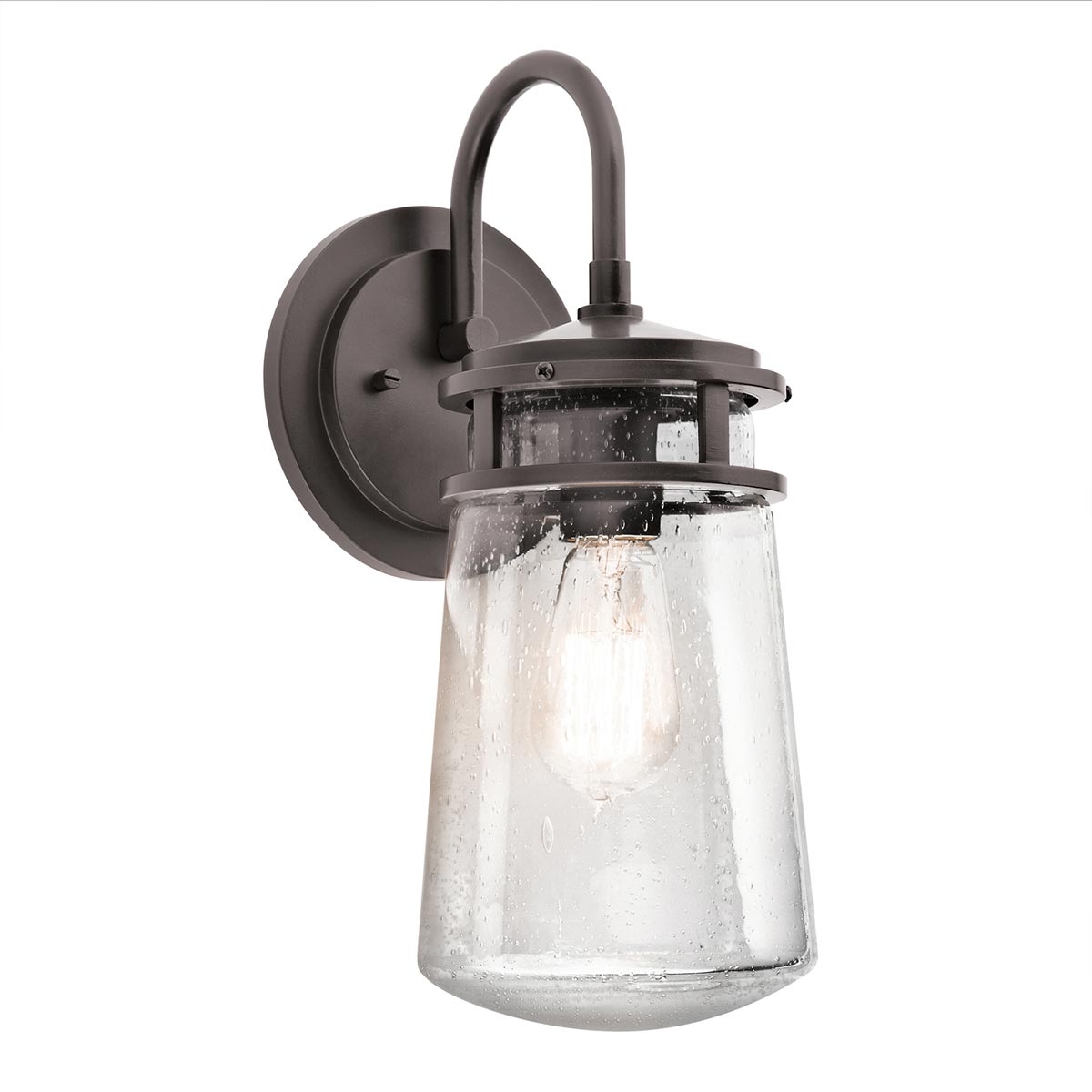Kichler Outdoor Wall Light from the Lyndon range. Lyndon 1 Light Medium Wall Lantern Product Code = KL-LYNDON2-M-AZ