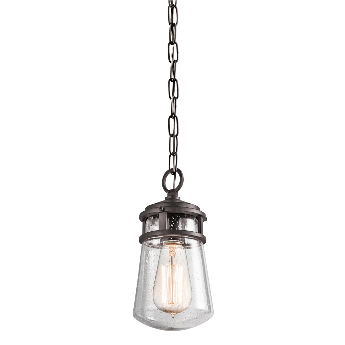 Kichler Outdoor Hanging from the Lyndon range. Lyndon 1 Light Small Chain Lantern Product Code = KL-LYNDON8-S-AZ