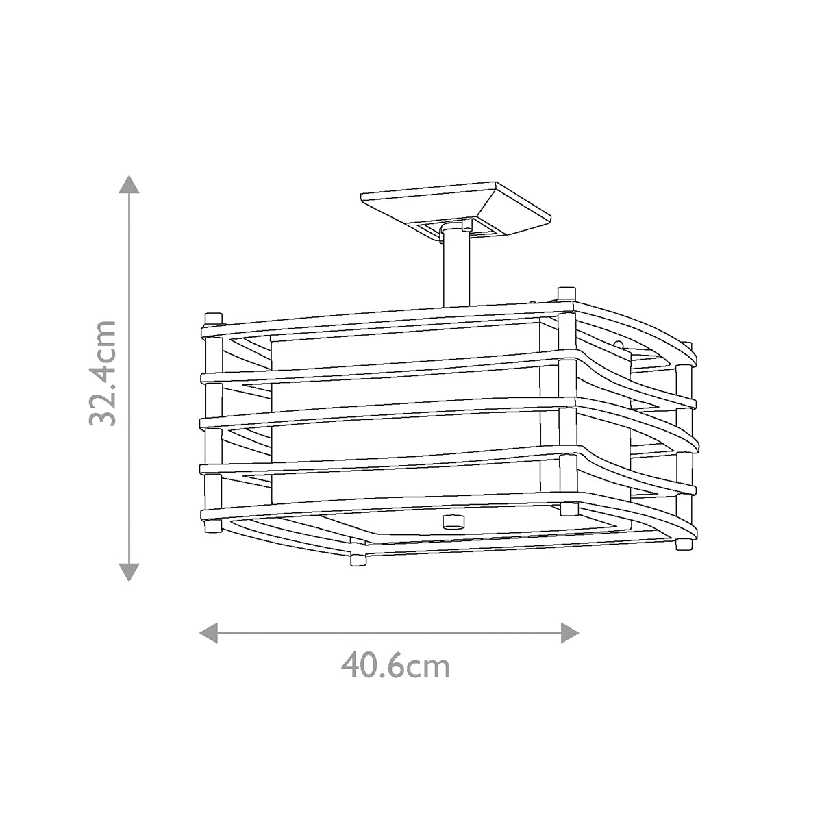 Kichler Ceiling Semi-Flush from the Moxie range. Moxie 2 Light Semi-Flush Product Code = KL-MOXIE-SF