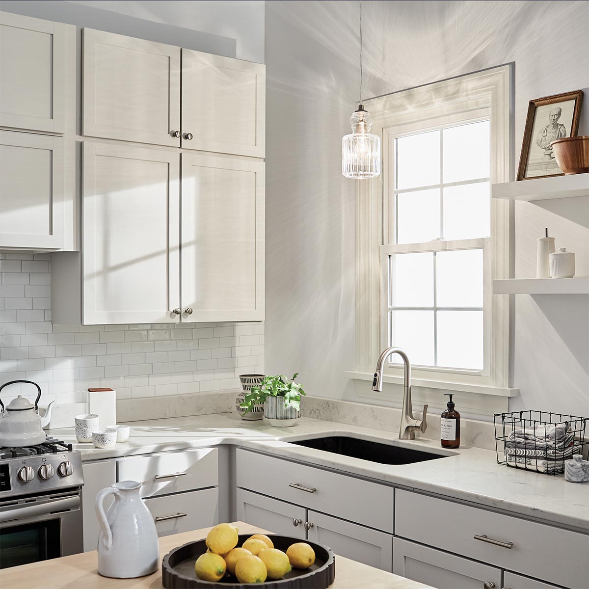 Kichler Pendant from the Riviera range. Riviera 1 Light Pendant - B Product Code = KL-RIVIERA-P-B