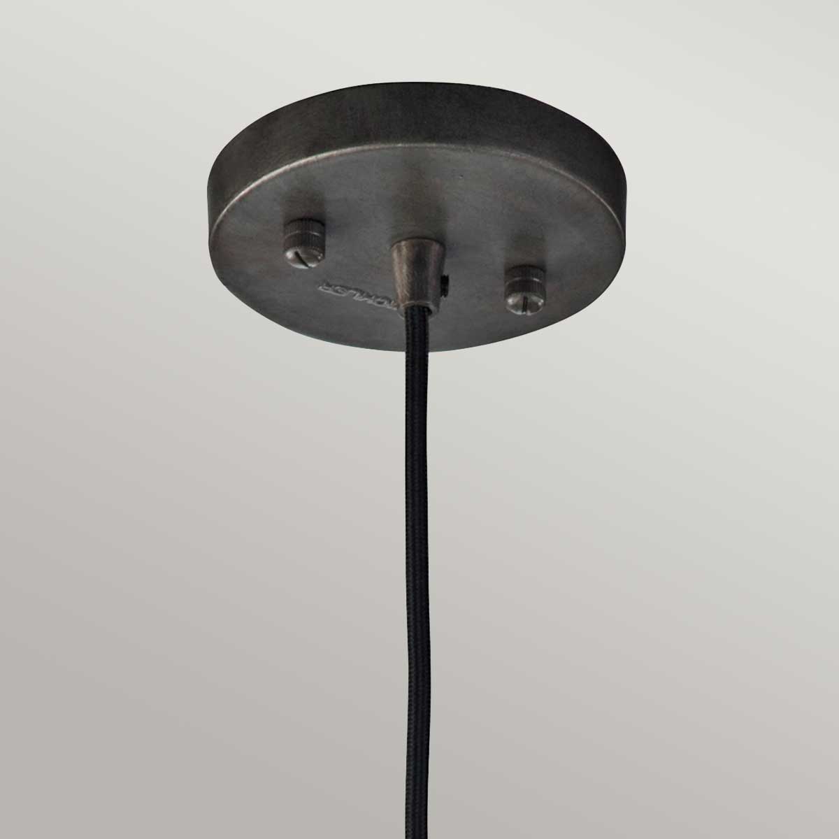 Kichler Pendant from the Rocklyn range. Rocklyn 1 Light Mini Pendant Raw Steel Product Code = KL-ROCKLYN-MP-RS