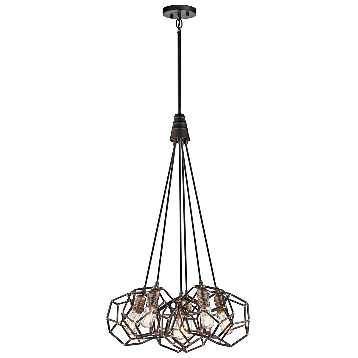 Kichler Chandelier from the Rocklyn range. Rocklyn 6 Light Chandelier Product Code = KL-ROCKLYN6-RS