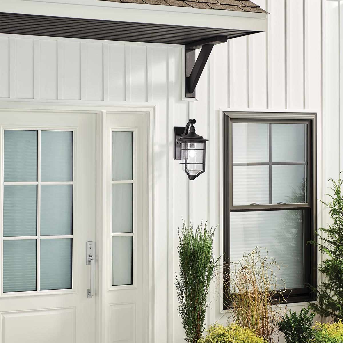 Kichler Outdoor Wall Light from the Royal Marine range. Royal Marine 1 Light Medium Wall Lantern Product Code = KL-ROYAL-MARINE2-M