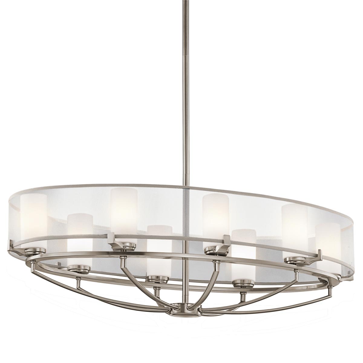 Kichler Chandelier from the Saldana range. Saldana 8 Light Oval Chandelier Product Code = KL-SALDANA8