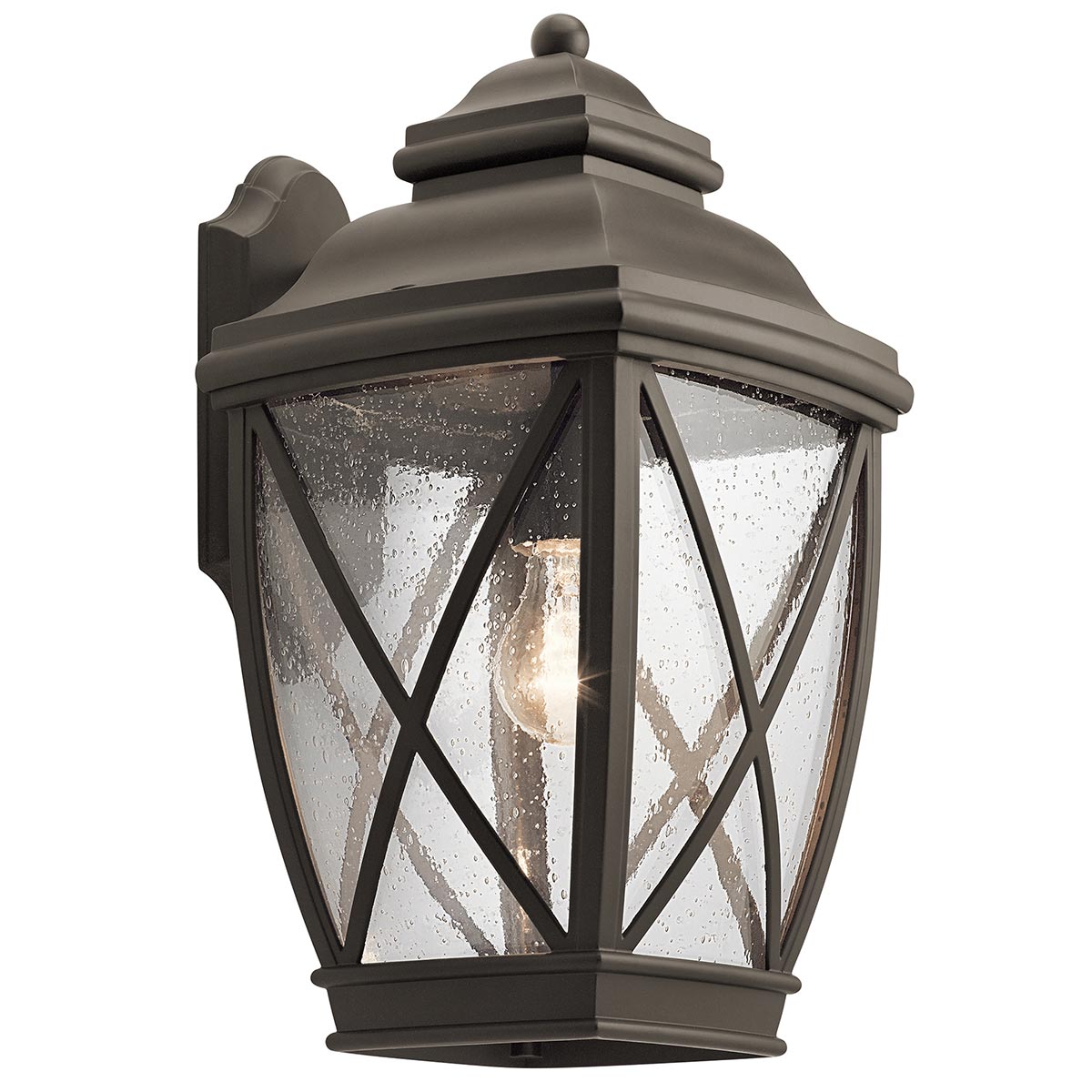 Kichler Outdoor Wall Light from the Tangier range. Tangier 1 Light Large Wall Lantern Product Code = KL-TANGIER2-L