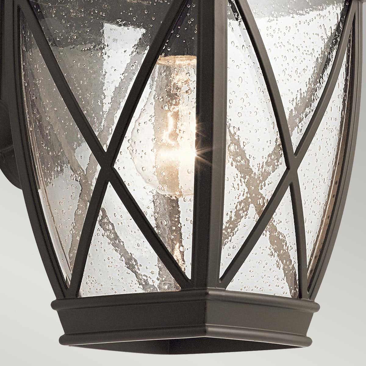 Kichler Outdoor Wall Light from the Tangier range. Tangier 1 Light Medium Wall Lantern Product Code = KL-TANGIER2-M