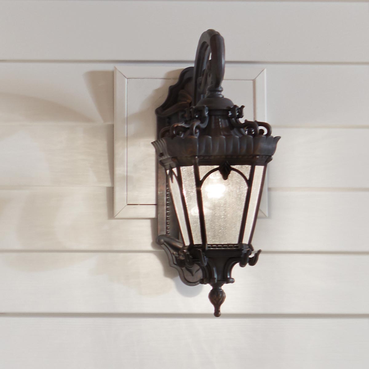 Kichler Outdoor Wall Light from the Tournai range. Tournai 2 Light Large Wall Lantern Product Code = KL-TOURNAI2-L