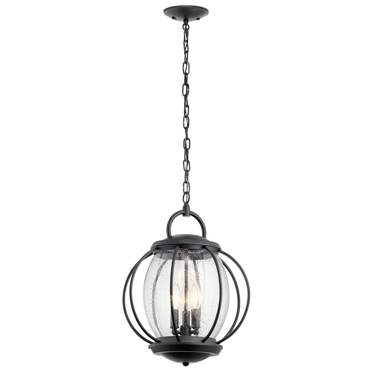 Kichler Outdoor Hanging from the Vandalia range. Vandalia 3 Light Large Chain Lantern Product Code = KL-VANDALIA8-L