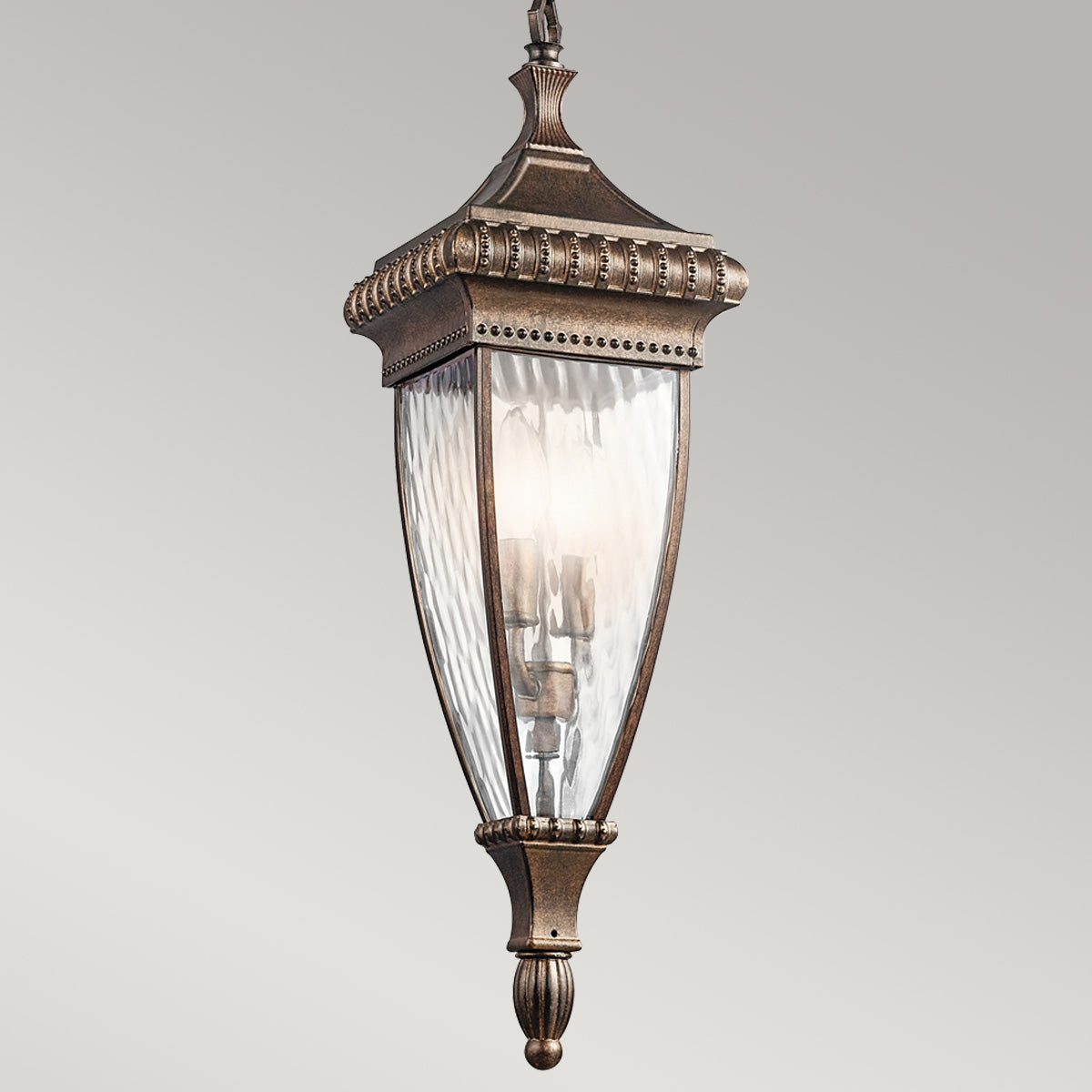 Kichler Outdoor Hanging from the Venetian Rain range. Venetian Rain 2 Light Chain Lantern Product Code = KL-VENETIAN8-M
