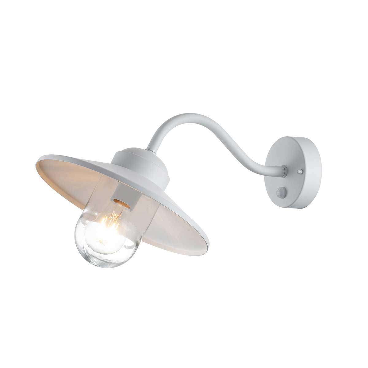 Elstead Lighting Outdoor Wall Light from the Klampenborg range. Klampenborg 1 Light Wall Lantern with PIR Product Code = KLAMPENBORG-PIR-WHT