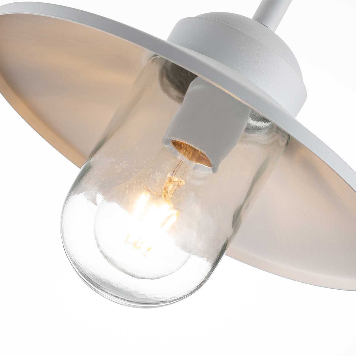 Elstead Lighting Outdoor Wall Light from the Klampenborg range. Klampenborg 1 Light Wall Lantern Product Code = KLAMPENBORG-WHT
