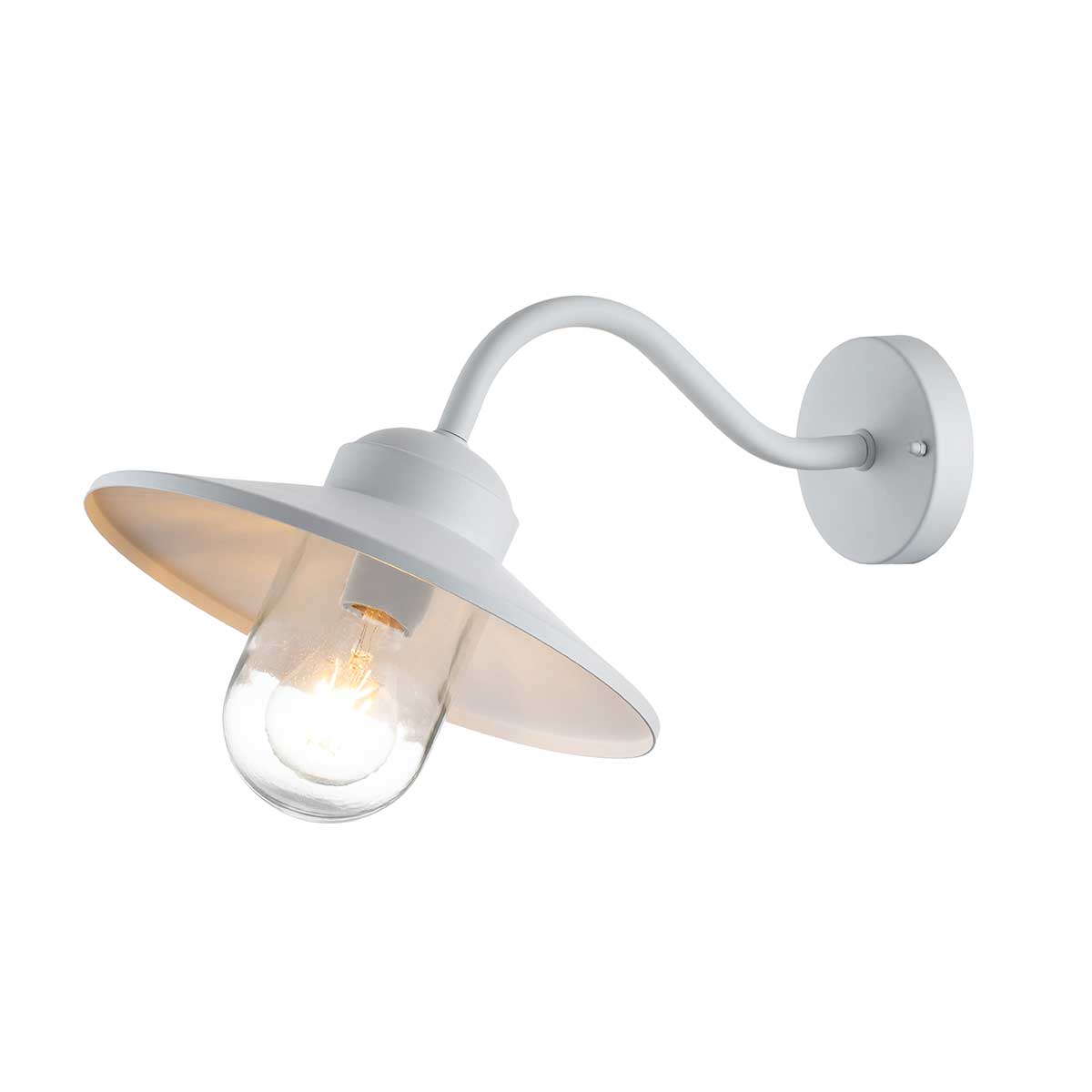 Elstead Lighting Outdoor Wall Light from the Klampenborg range. Klampenborg 1 Light Wall Lantern Product Code = KLAMPENBORG-WHT