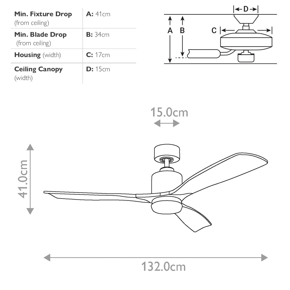 Kichler Ceiling Fan Ridley II - 52in / 132cm Fan - Natural Brass part Number = KLF-RIDLEY2-52-NB