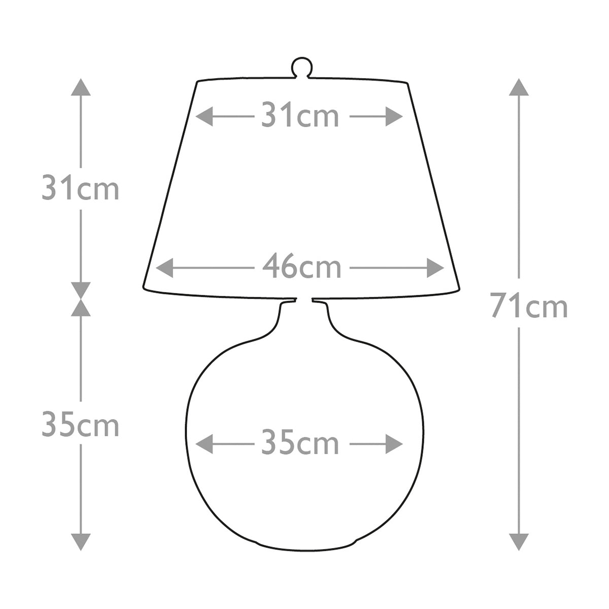Elstead Lighting Table Lamp from the Laguna range. Laguna 1 Light LargeTable Lamp Product Code = LAGUNA-TL-LRG