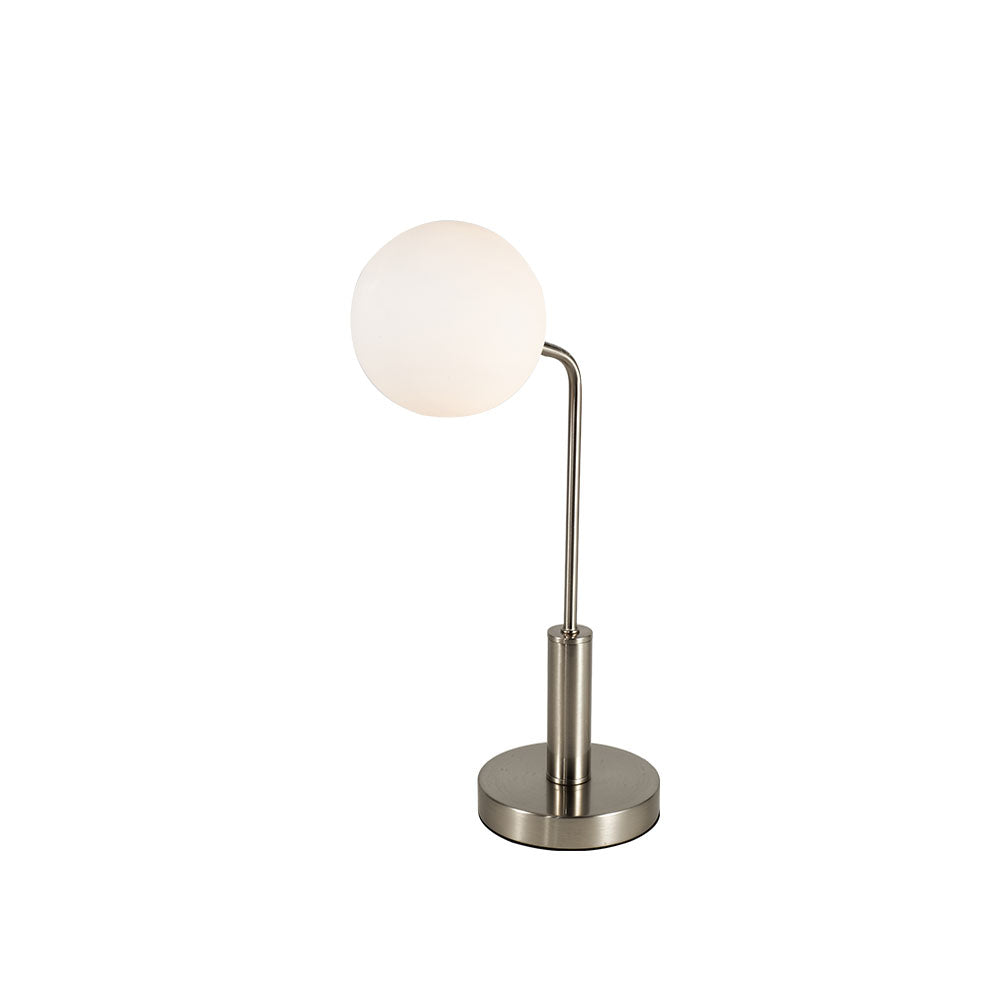 Magnalux Lando Satin Chrome Table Light with Opal Ball Part Number - LAN01SCTL