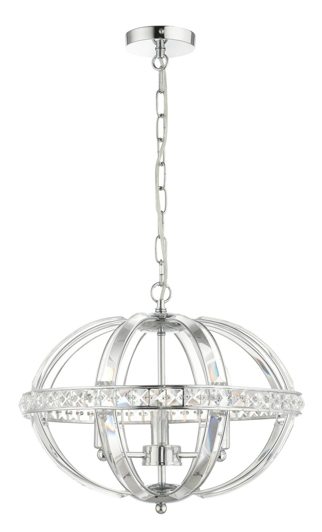Magnalux Laura 3 Light Oval Pendant Polished Chrome Part Number - LAU03CH