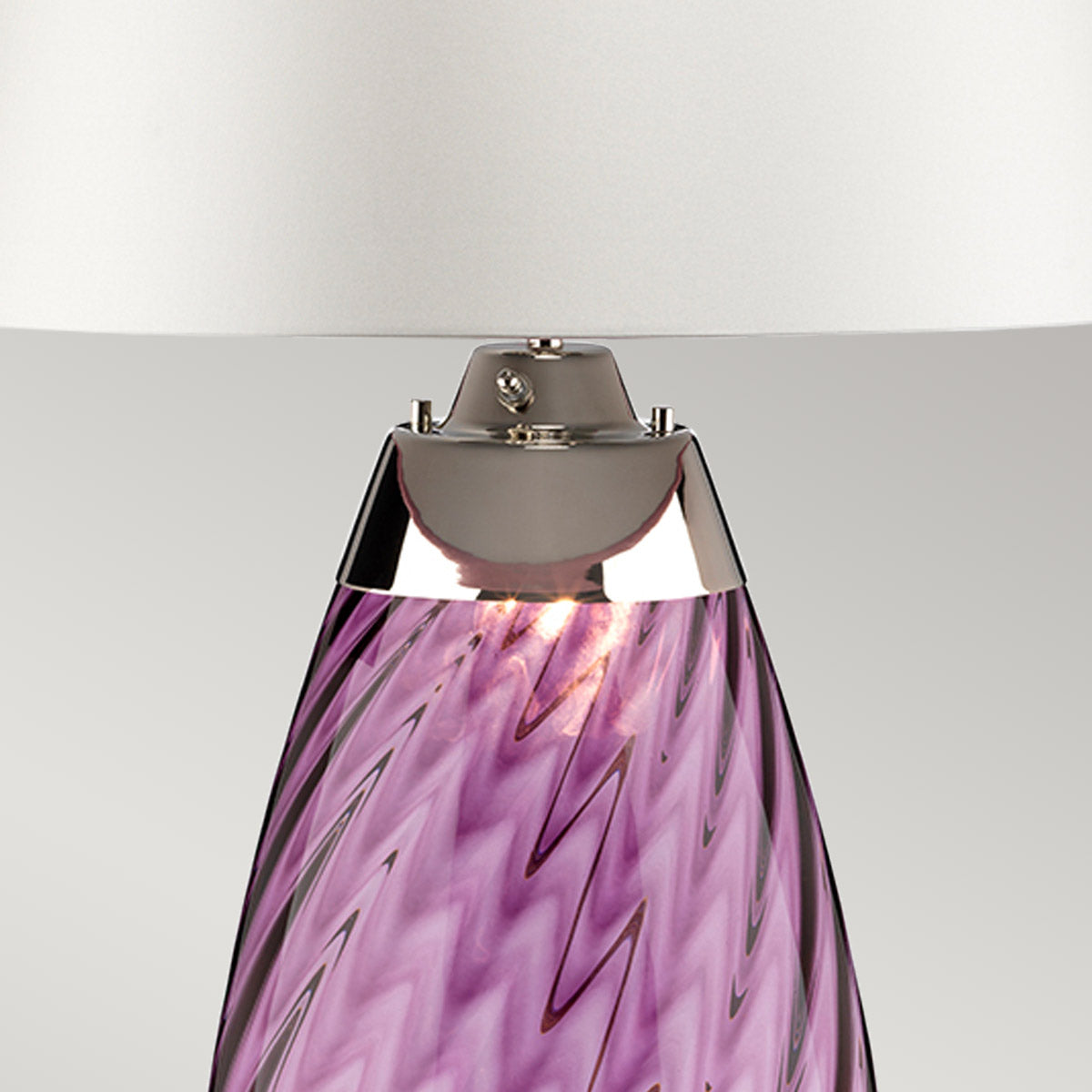 Elstead Lighting Table Lamp from the Lena - Plum range. Lena 2 Light Large Plum Table Lamp with Off-white Shade Product Code = LENA-TL-L-PLUM-OWSS