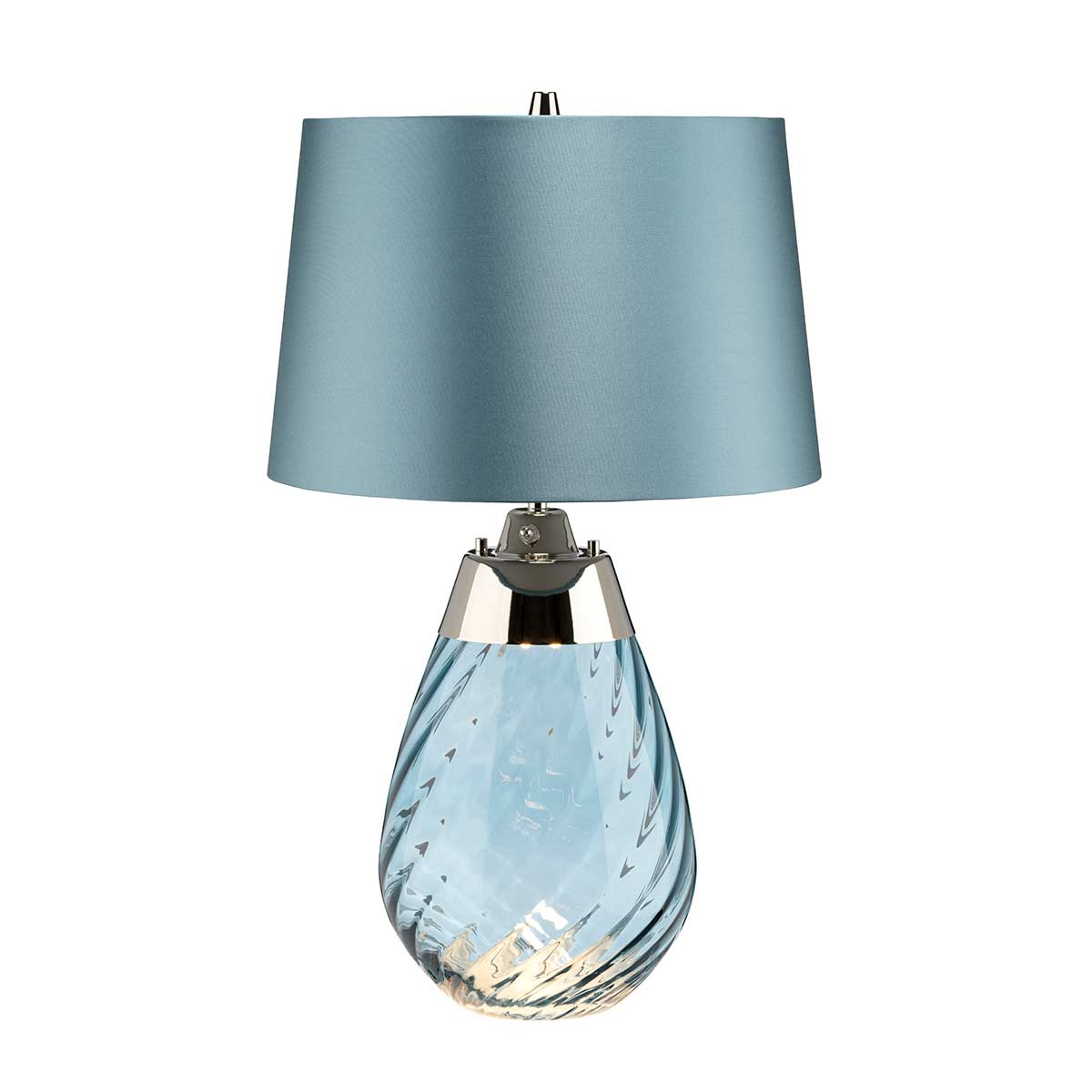Elstead Lighting Table Lamp from the Lena - Blue range. Lena 2 Light Small Blue Table Lamp Product Code = LENA-TL-S-BLUE