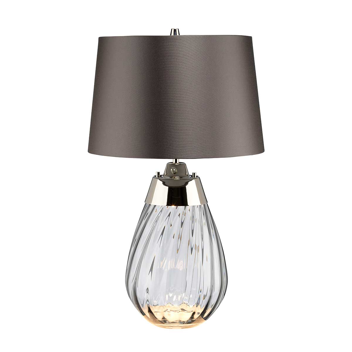 Elstead Lighting Table Lamp from the Lena - Smoke range. Lena 2 Light Small Smoke Table Lamp Product Code = LENA-TL-S-SMOKE