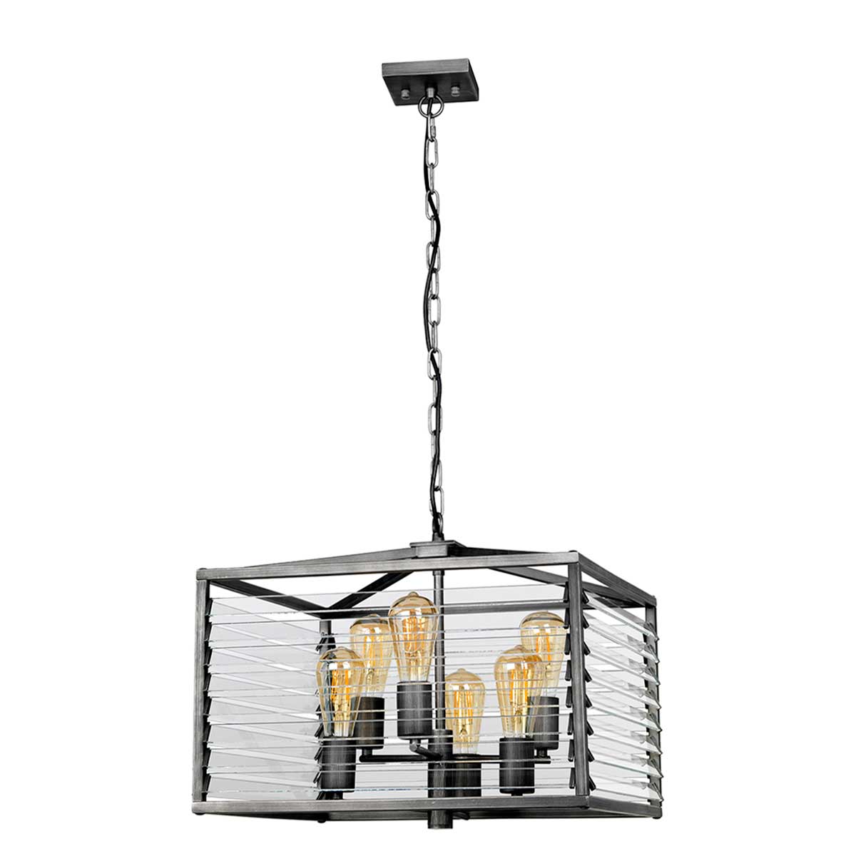 Elstead Lighting Pendant from the Louvre range. Louvre 6 Light Pendant Product Code = LOUVRE-6P