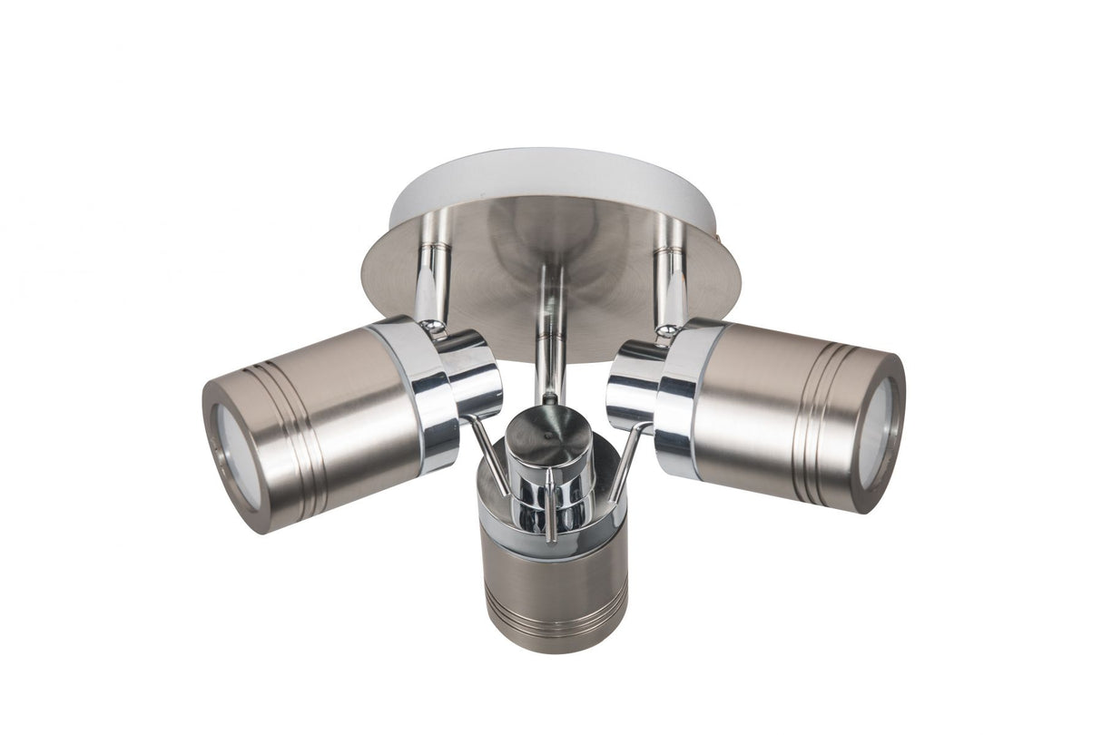 Magnalux Luxo 3 Light Spotlight Satin Chrome Part Number - LUX03SC