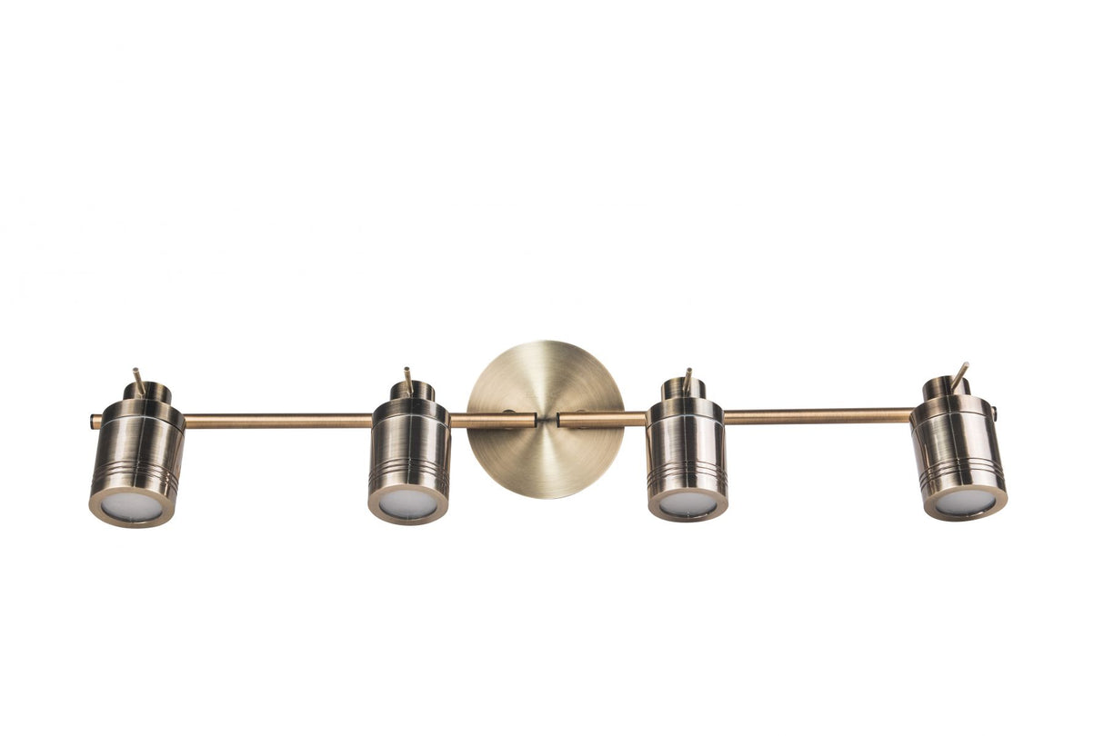 Magnalux Luxo 4 Light Spotlight Bar Antique Brass Part Number - LUX04AB