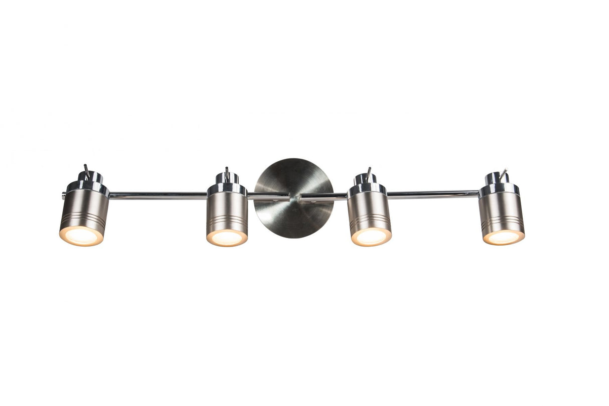 Magnalux Luxo 4 Light Spotlight Bar Satin Chrome Part Number - LUX04SC