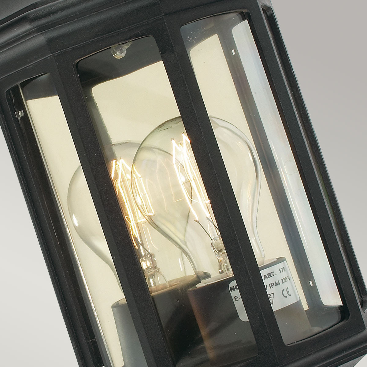 Norlys Malaga Mini 1 Light Mini Wall Lantern - Black M8-2-MINI-BLACK