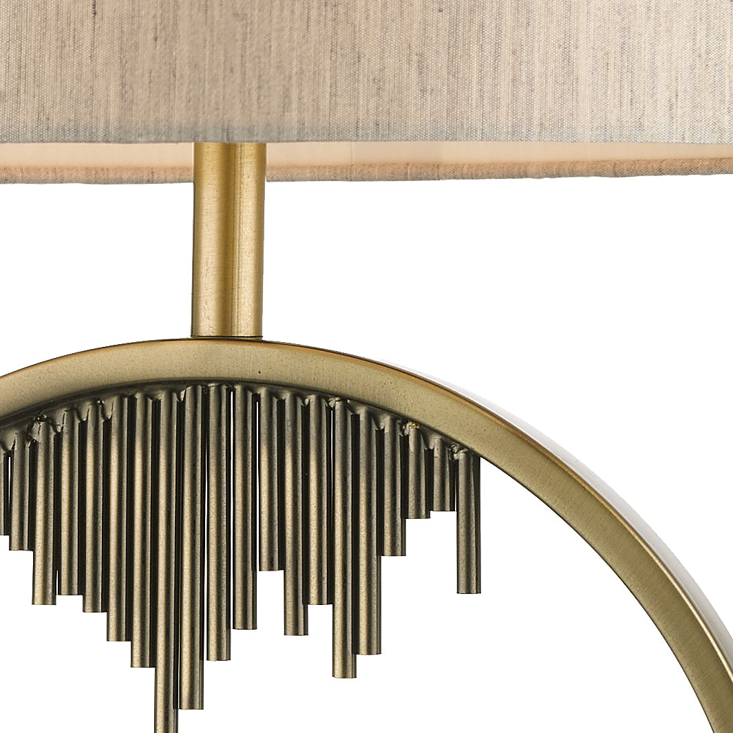 Magnalux Manhattan Antique Brass and Crystal Table Lamp c/w Shade Part Number - MAN01AB