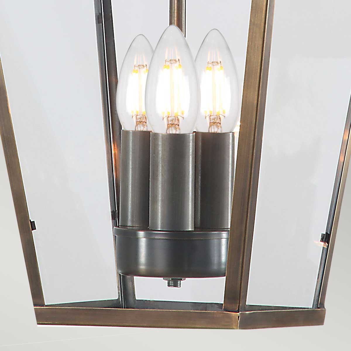 Elstead Lighting Outdoor Hanging from the Mansion House range. Mansion House 3 Light Chain Lantern Product Code = MANSION-HOUSE8-BR