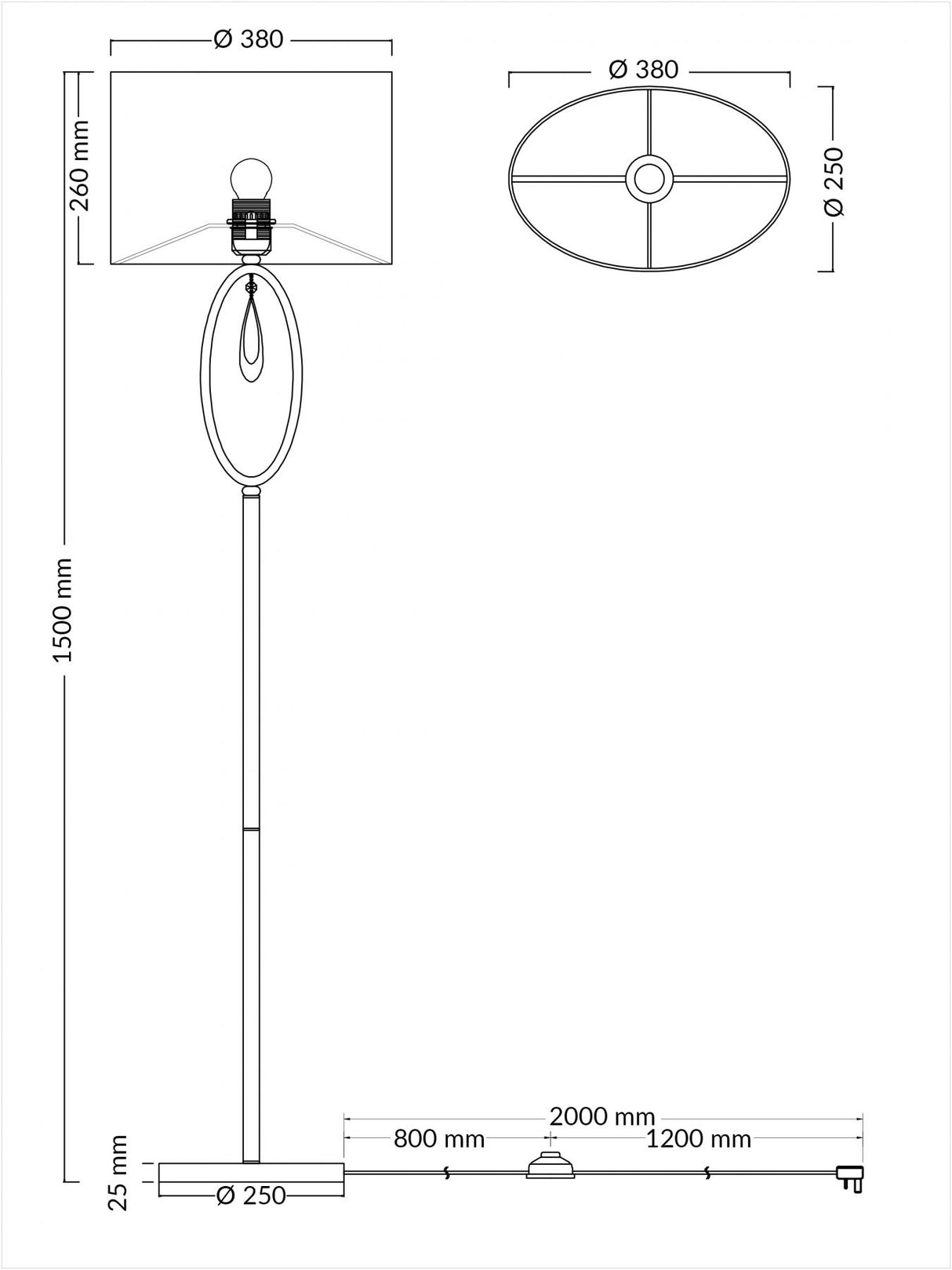 Magnalux Markle Polished Chrome and Crystal Floor Lamp c/w Oval Shade Part Number - MAR01CHFL