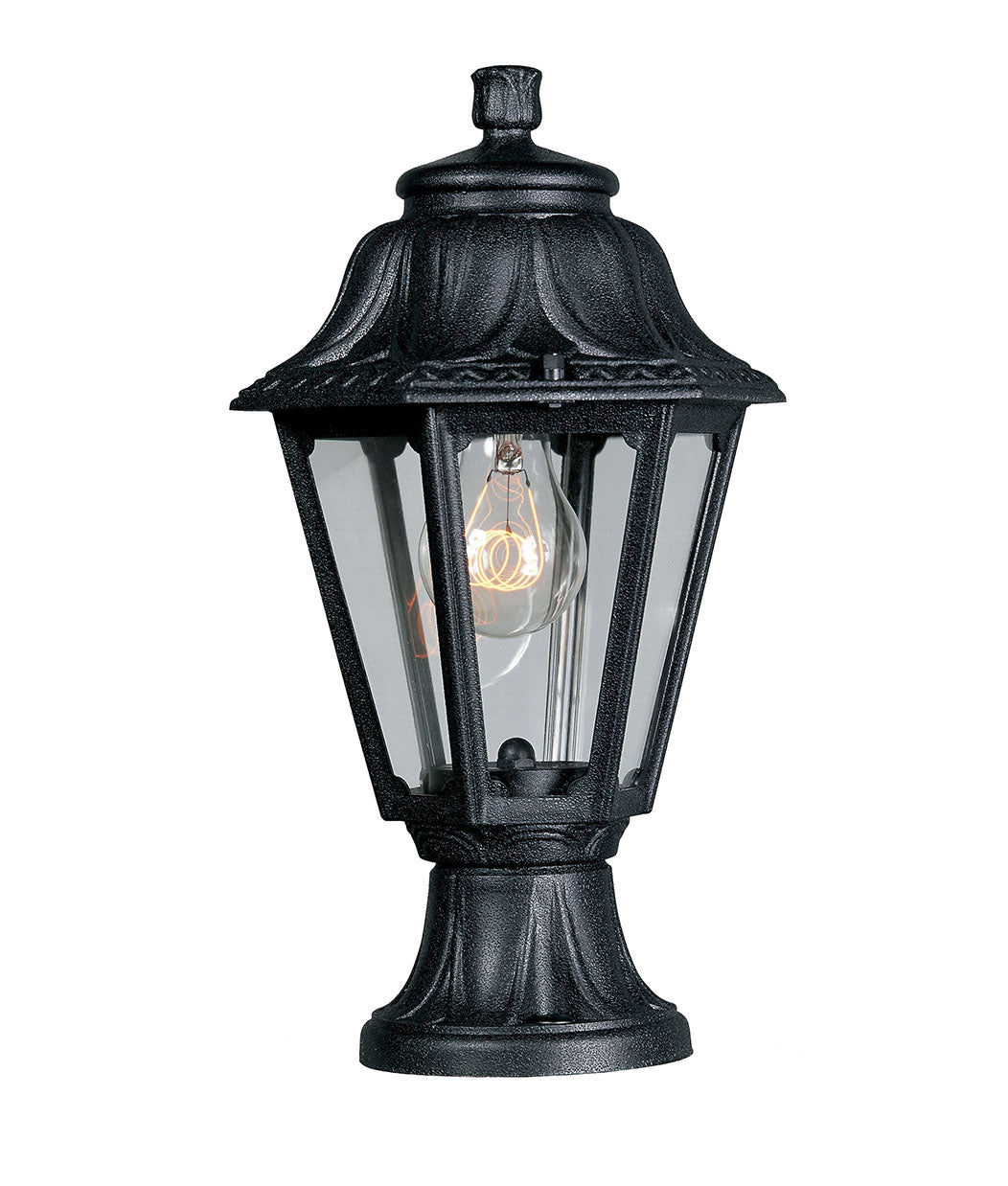 Magnalux Mikrolot/Anna Black Clear E27 Post Top Light Part Number - MIKROLOT/ANNA