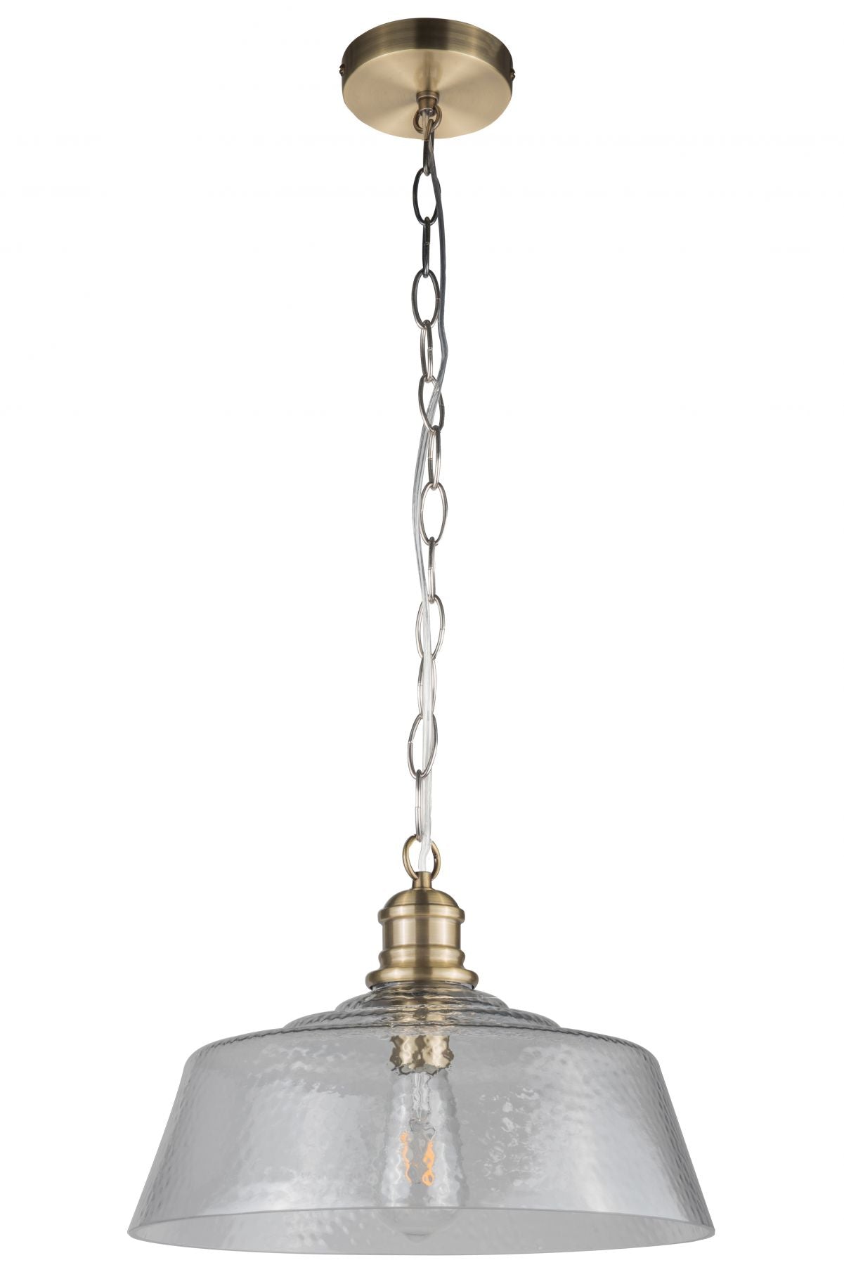Magnalux Millar1 Light Pendant Antique Brass Part Number - MIL01AB