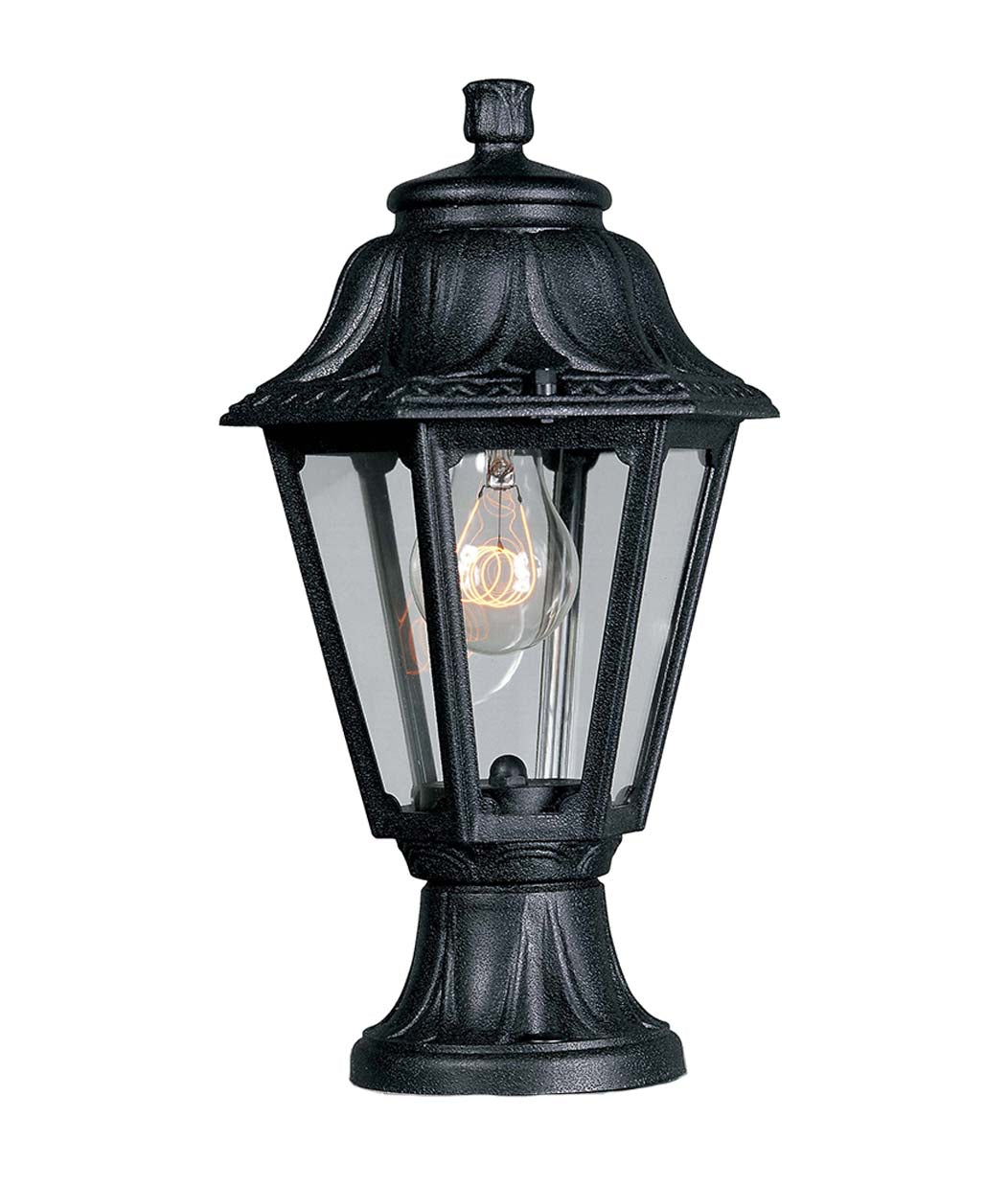 Magnalux Minilot/Rut Black Clear E27 Post Top Light Part Number - MINILOT/RUT