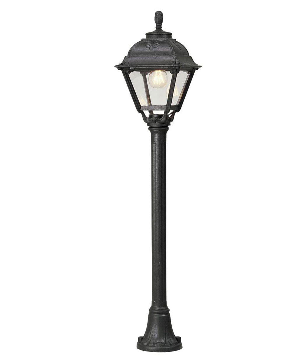 Magnalux Mizar/Cefa Black Clear E27 8.5W CCT Post Light Part Number - MIZAR/CEFA